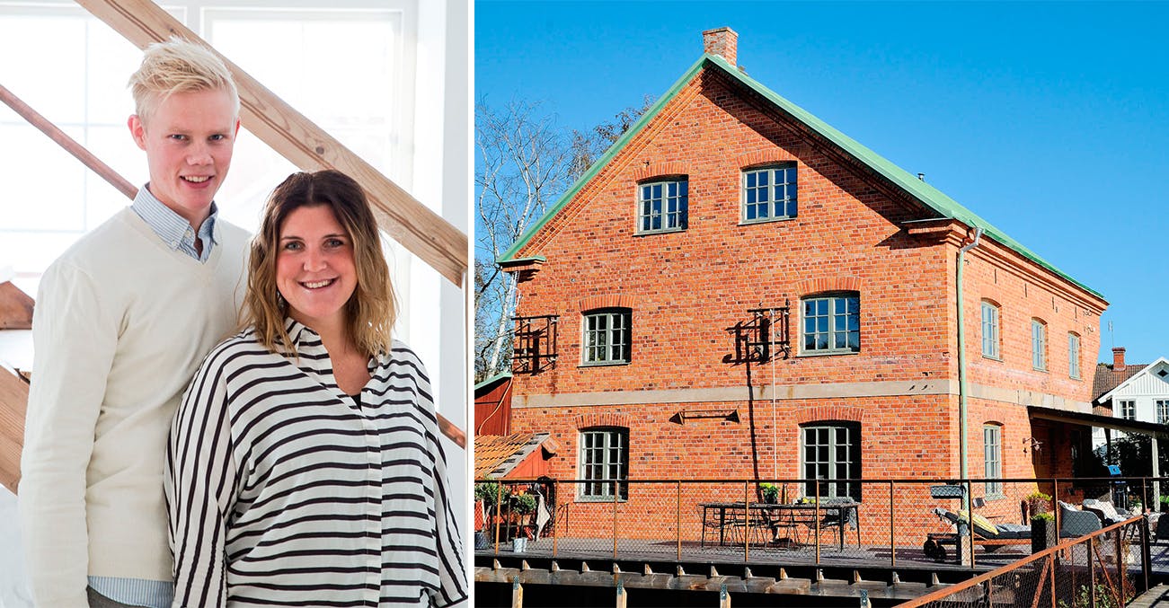 Den gamle mølla ble deres nye hjem De bor i en renovert mølle på 300 kvadratmeter